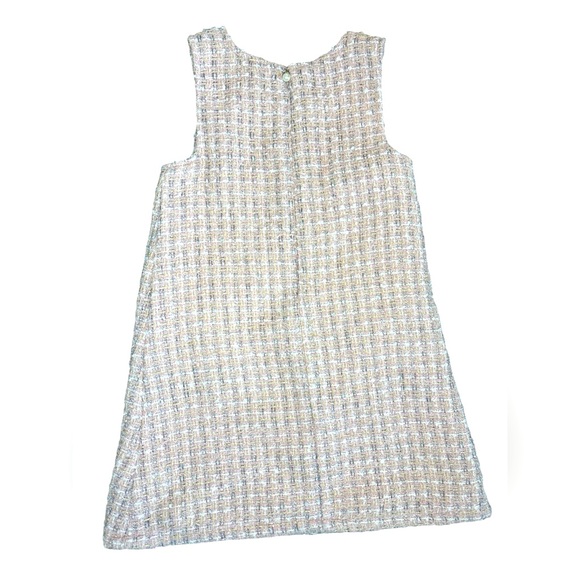 Rachel Zoe Size5 Shift Dress Metallic Pink/Gold Tweed Holiday Dress(lined) - Picture 3 of 6